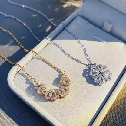 リバーシブル仕様 ハート型ネックレス 2WAY