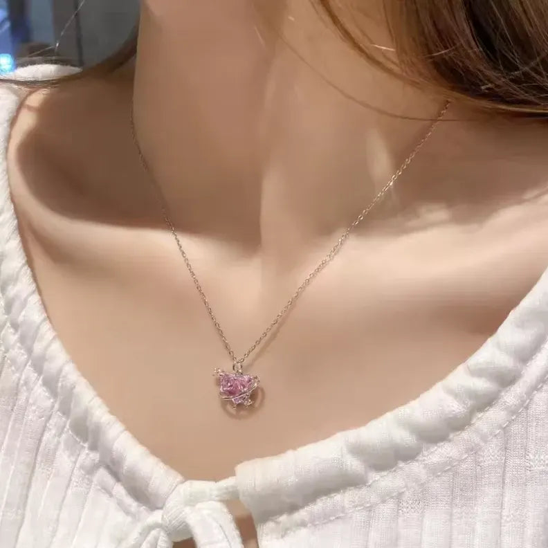 ハート型ロックモチーフネックレス💘