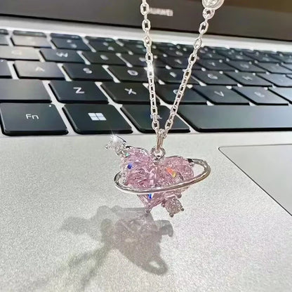ハート型ロックモチーフネックレス💘